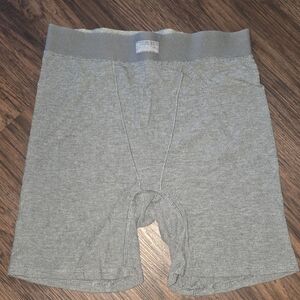 SKIMS Cotton Rib Boxer Shorts Grey